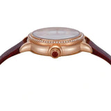 Emporio Armani Mia Mother of Pearl Dial Red Leather Strap Watch for Women - AR11646