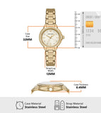 Emporio Armani Mia Crystals Gold Dial Gold Steel Strap Watch for Women - AR11609