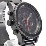 Nixon 51-30 Chronograph Black Dial Black Steel Strap Watch for Men - A083-2298