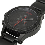 Nixon 51-30 Chronograph Black Dial Black Steel Strap Watch for Men - A083-2298