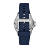 Emporio Armani World Explorer GMT Blue Dial Blue Rubber Strap Watch for Men - AR11592