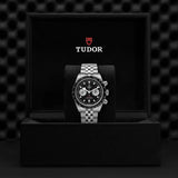 Tudor Black Bay Chrono Black Dial Silver Steel Strap Watch for Men - M79360N-0013