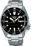 Seiko 5 Sports SKX Automatic Black Dial Silver Steel Strap Watch for Men - SRPL85K1