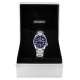 Seiko 5 Sports SKX Street Denim Blue Dial Silver Steel Strap Watch for Men - SRPL77K1
