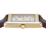 Emporio Armani Gino White Dial Brown Leather Strap Watch for Men - AR11665