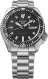 Seiko 5 Sports SKX Automatic Black Dial Silver Steel Strap Watch for Men - SRPL85K1