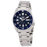Seiko 5 Sports SKX Street Denim Blue Dial Silver Steel Strap Watch for Men - SRPL77K1