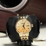 Seiko Presage Cocktail Time Automatic Diamonds Gold Dial Gold Steel Strap Watch for Women - SRE018J1