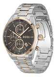 Hugo Boss Grand Prix Chronograph Grey Dial Two Tone Steel Strap Watch for Men - 1514252