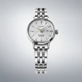 Seiko Presage Cocktail Time Automatic Diamonds White Dial Silver Steel Strap Watch for Women - SRE017J1