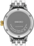 Seiko Presage Cocktail Time Automatic Diamonds White Dial Silver Steel Strap Watch for Women - SRE012J1