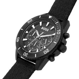 Hugo Boss 1513918 Admiral Chronograph Men's Watch – Black Dial & Black Nylon Strap