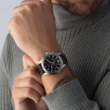 Hugo Boss 1514055 Troper Chronograph Men's Watch – Black Dial & Black Leather Strap