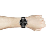 Hugo Boss 1513777 Integrity Chronograph Men's Watch – Black Dial & Black Leather Strap