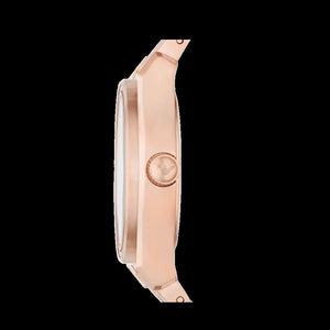 Emporio Armani Federica Analog Mother of Pearl Dial Rose Gold Steel Strap Watch for Women - AR11558