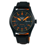 Seiko 5 Sports Flieger Pilot Automatic Black Dial Black Nylon Strap Watch for Men - SRPH33K1