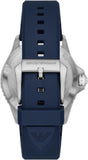 Emporio Armani World Explorer GMT Blue Dial Blue Rubber Strap Watch for Men - AR11592
