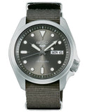 Seiko 5 Sports Automatic Grey Dial Grey Nylon Strap Watch for Men - SRPE61K1