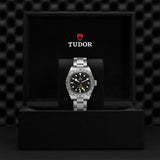 Tudor Black Bay Pro Black Dial Silver Steel Strap Watch for Men - M79470-0001