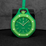 Swatch x AP Royal Pop Green Dial Green Leather Lanyard Watch for Men - Green Eight