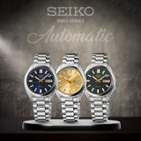 Seiko 5 Sports Automatic Blue Dial Silver Steel Strap Watch for Men - SRPL55K1