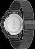 Hugo Boss Skytraveller Chronograph Black Dial Black Mesh Strap Watch for Men - 1514150
