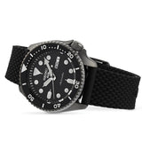 Seiko 5 Sports SKX Series Automatic Black Dial Black Silicone Strap Watch for Men - SRPD65K2