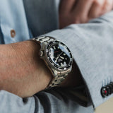 Seiko 5 Sports SKX Automatic Black Dial Silver Steel Strap Watch for Men - SRPL85K1