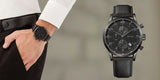 Hugo Boss 1512567 Aeroliner Chronograph Men's Watch – Black Dial & Black Leather Strap