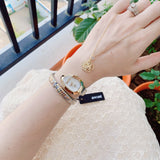 Just Cavalli Serpente Metallica Mother of Pearl Dial Two Tone Steel Strap Watch for Women - JC1L208M0065