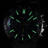 Hugo Boss Runner Chronograph Blue Dial Silver Steel Strap Watch for Men - 1514143