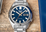 Seiko 5 Sports SNXS Automatic Blue Dial Silver Steel Strap Watch for Men - SRPK87K1