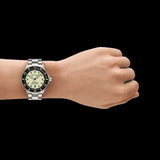 Emporio Armani Sea Explorer Yellow Dial Silver Steel Strap Watch for Men - AR60083
