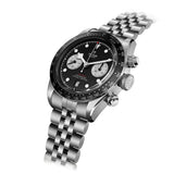 Tudor Black Bay Chrono Black Dial Silver Steel Strap Watch for Men - M79360N-0013