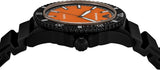 Emporio Armani World Explorer Orange Dial Black Silicone Strap Watch for Men - AR11684