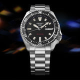 Seiko 5 Sports SKX Automatic Black Dial Silver Steel Strap Watch for Men - SRPL85K1