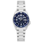 Seiko 5 Sports SKX Street Denim Blue Dial Silver Steel Strap Watch for Men - SRPL77K1