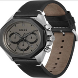 Hugo Boss 1514014 Cloud Chronograph Men's Watch – Grey Dial & Black Leather Strap