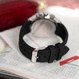 Hugo Boss Runner Chronograph Black Dial Black Silicone Strap Watch for Men - 1514141