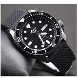 Seiko 5 Sports SKX Series Automatic Black Dial Black Silicone Strap Watch for Men - SRPD65K2