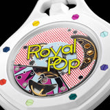 Swatch x AP Royal Pop White Dial White Leather Lanyard Watch for Men - Huit Blanc