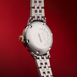 Seiko Presage Cocktail Time Skydiving Automatic Diamonds Mother of Pearl Dial Silver Steel Strap Watch for Women - SRE009J1