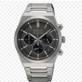 Seiko Conceptual Chronograph Grey Dial Silver Steel Strap Watch for Men - SSB455P1