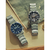 Seiko 5 Sports SKX Street Denim Blue Dial Silver Steel Strap Watch for Men - SRPL77K1