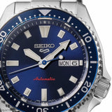 Seiko 5 Sports SKX Automatic Blue Dial Silver Steel Strap Watch for Men - SRPL83K1