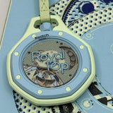 Swatch x AP Royal Pop Lime Green Dial Lime Green leather Lanyard Watch for Men - Blaue Acht