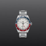 Tudor Black Bay GMT Silver Dial Silver Steel Strap Watch for Men - M79830RB-0010
