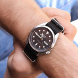 Seiko 5 Sports Automatic Black Dial Black Nylon Strap Watch for Men - SRPE67K1