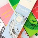 Swatch x AP Royal Pop Lime Green Dial Lime Green leather Lanyard Watch for Men - Blaue Acht