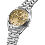 Seiko 5 Sports SNXS Automatic Gold Dial Silver Steel Strap Watch for Men - SRPL59K1